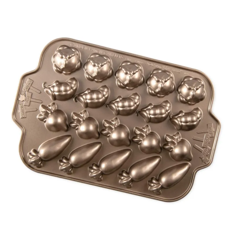 NORDIC WARE Moule Anti-adhésif|Moules À Gâteaux|Moule à Gâteaux Potager (x20) Toffee