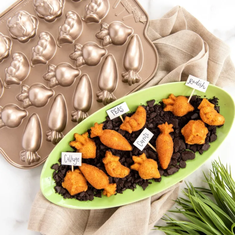 NORDIC WARE Moule Anti-adhésif|Moules À Gâteaux|Moule à Gâteaux Potager (x20) Toffee