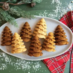 NORDIC WARE Moule Anti-adhésif|Moules À Gâteaux|Moule à Gâteaux Sapins (x6) Silver