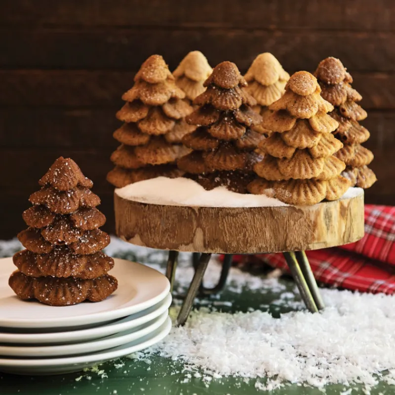 NORDIC WARE Moule Anti-adhésif|Moules À Gâteaux|Moule à Gâteaux Sapins (x6) Silver