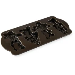 NORDIC WARE Moule Anti-adhésif|Moules À Gâteaux|Moule à Gâteaux Squelettes (x4) Bronze
