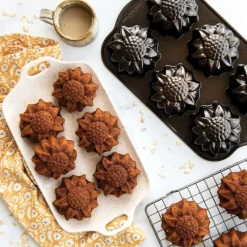 NORDIC WARE Moule Anti-adhésif|Moules À Gâteaux|Moule à Gâteaux Tournesols (x6) Bronze