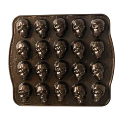 NORDIC WARE Moule Anti-adhésif|Moules À Gâteaux|Moule à Gâteaux Têtes de Mort (x20) Bronze