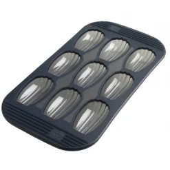 MASTRAD Moule Silicone|Moules À Gâteaux|Moule à Madeleine Silicone (x9)