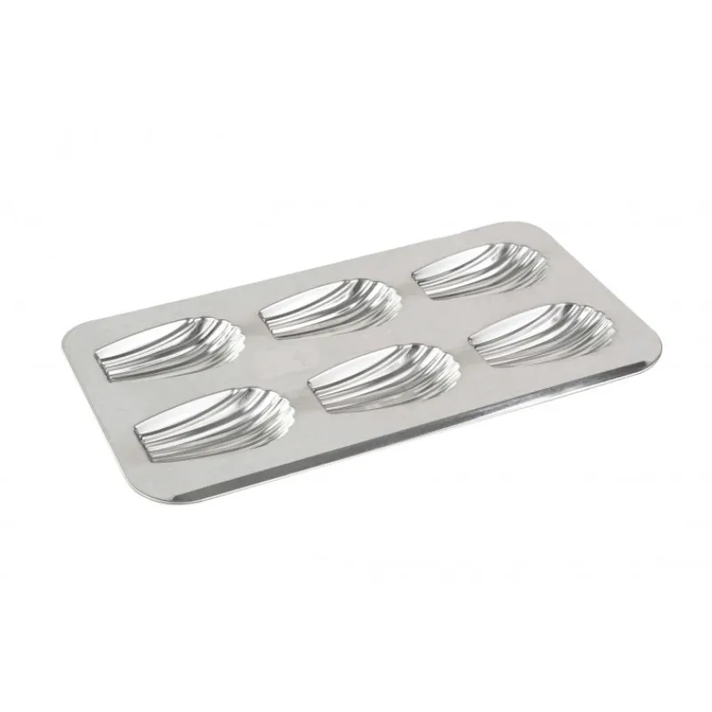 GOBEL Moule Anti-adhésif|Moules À Gâteaux|Moule 6 Madeleines XXL Fer Blanc