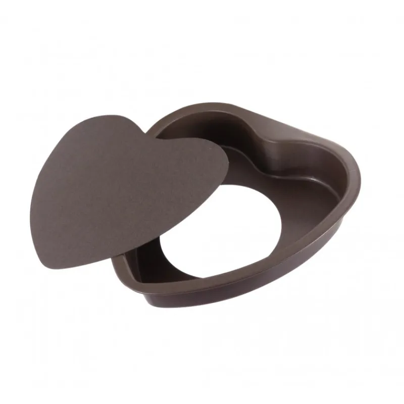 GOBEL Moule Anti-adhésif|Moules À Gâteaux|Moule à Manqué Coeur Saint-Valentin fond mobile