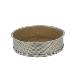 DE BUYER Moules À Gâteaux|Moule à Manqué Rond Inox Perforé Amovible Ø 24 cm x H 6,5 cm