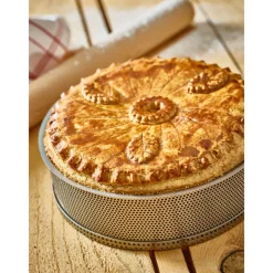 DE BUYER Moules À Gâteaux|Moule à Manqué Rond Inox Perforé Amovible Ø 24 cm x H 6,5 cm