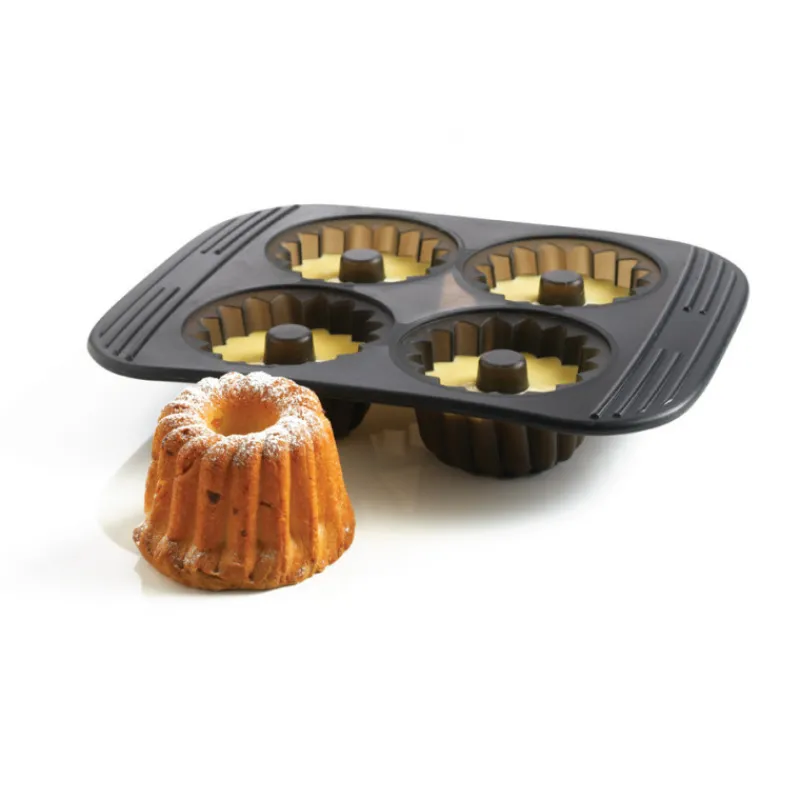 MASTRAD Moule Silicone|Moules À Gâteaux|Moule à Mini-Kouglofs Silicone (x4)