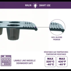 MASTRAD Moule Silicone|Moules À Gâteaux|Moule à Mini-Madeleines Silicone (x20)
