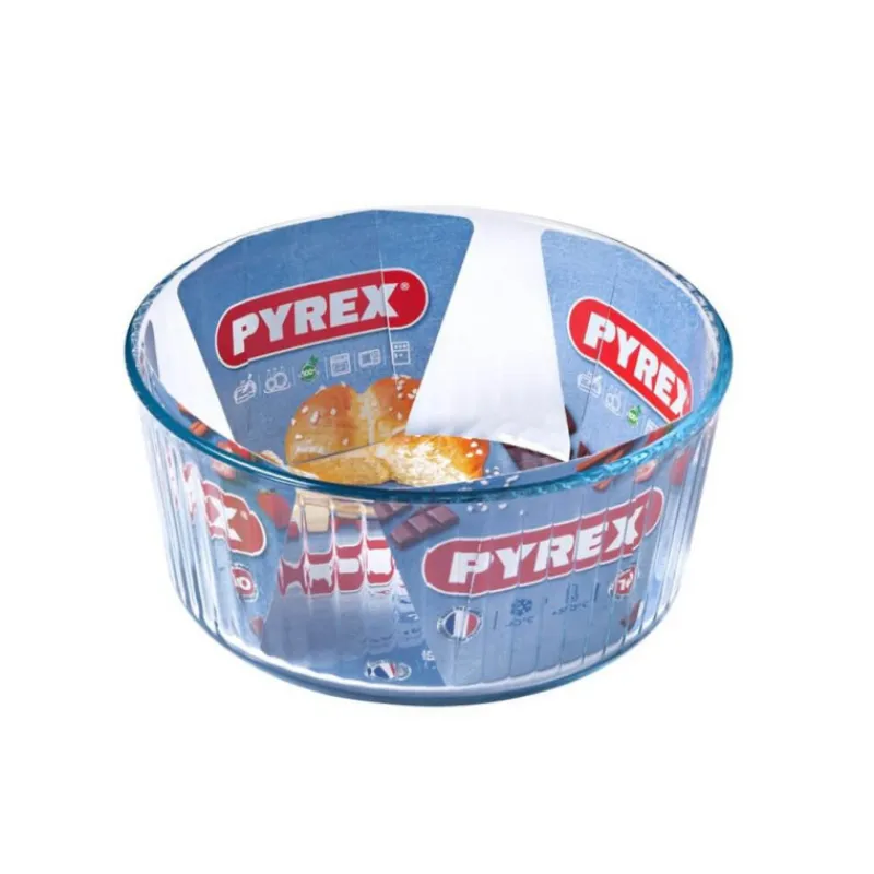 PYREX Moules À Gâteaux|Moule à Soufflé en Verre 21 cm 2,5 L Bake & Enjoy