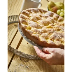 DE BUYER Moules À Gâteaux|Moule à Tarte Cannelée Inox Perforé Amovible Ø 28 cm x H 2,5 cm