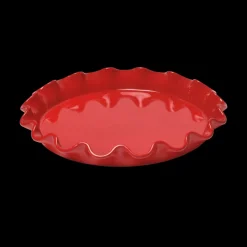 EMILE HENRY Plat De Cuisson|Moules À Gâteaux|Moule à Tarte en Céramique Ø 33 cm Grand Cru