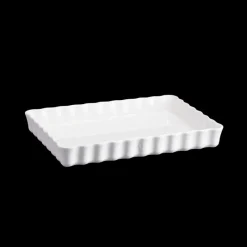 EMILE HENRY Plat De Cuisson|Moules À Gâteaux|Moule à Tarte Rectangulaire en Céramique 33,5 x 24 cm Farine