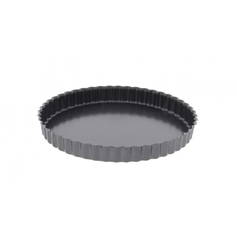 DE BUYER Moule Anti-adhésif|Moules À Gâteaux|Moule Anti Adhésif Tarte Cannelée Fond Amovible Ø 23 cm x H 2,8 cm