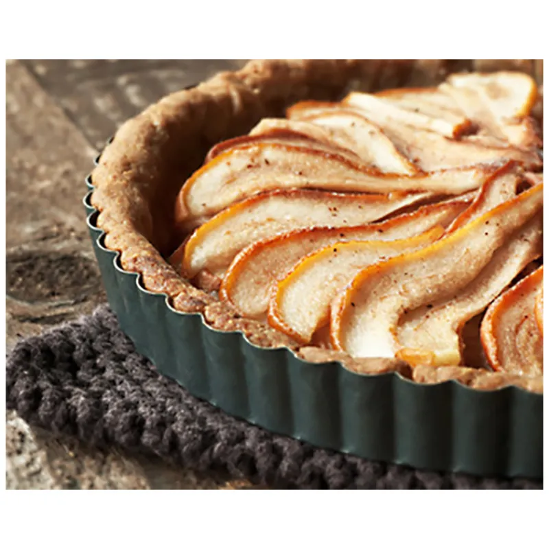 DE BUYER Moule Anti-adhésif|Moules À Gâteaux|Moule Anti Adhésif Tarte Cannelée Fond Amovible Ø 20 cm x H 2 cm