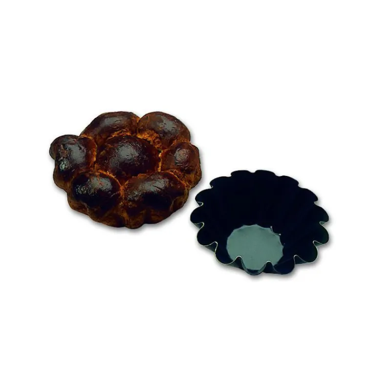 MATFER Moule Anti-adhésif|Moule Brioche 14 côtes 10 cm x H 4 cm Anti-adhésif