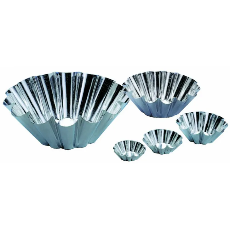 MALLARD FERRIERE Moule Fer Blanc|Moule Brioche Fer Blanc 14 côtes Ø 16 cm x H 6,5 cm