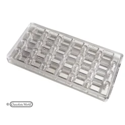 CHOCOLATE WORLD Moules À Chocolat|Moule Chocolat Aimanté Carré 2,4 cm (x24)