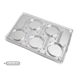 CHOCOLATE WORLD Moules À Chocolat|Moule Chocolat Aimanté Sucette Rond (x5)