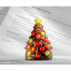 CHOCOLATE WORLD Moules À Chocolat|Moule Chocolat Arbre de Noël 9 x 5,9 cm (x4)