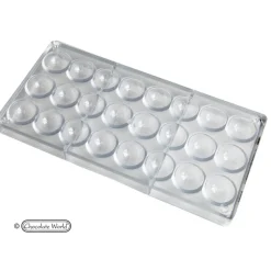 CHOCOLATE WORLD Moules À Chocolat|Moule Chocolat Ballon de Foot Ø 3 cm x H 1,5 cm (x24)