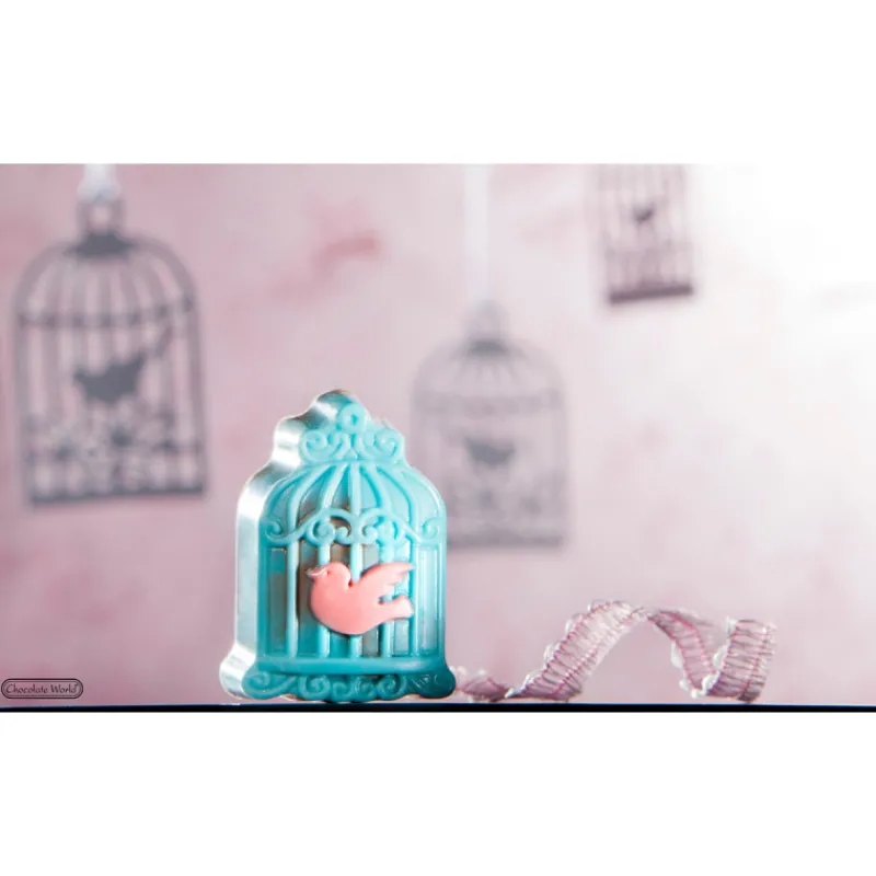 CHOCOLATE WORLD Moules À Chocolat|Moule Chocolat Cage à Oiseau 34,5 mm (x21)