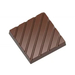 CHOCOLATE WORLD Moules À Chocolat|Moule Chocolat Caraque avec lignes 31 mm (x21)