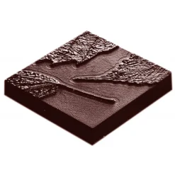 CHOCOLATE WORLD Moules À Chocolat|Moule Chocolat Carré avec Feuille (x10)