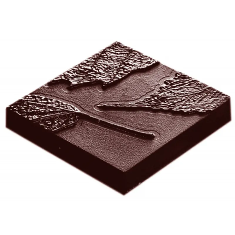 CHOCOLATE WORLD Moules À Chocolat|Moule Chocolat Carré avec Feuille (x10)
