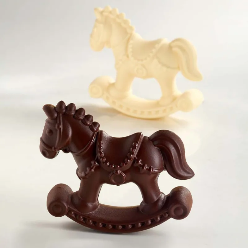 PAVONI Moules À Chocolat|Moule Chocolat Cheval à Bascule 17,5 x 5,5 cm x H 15,5 cm (x2)
