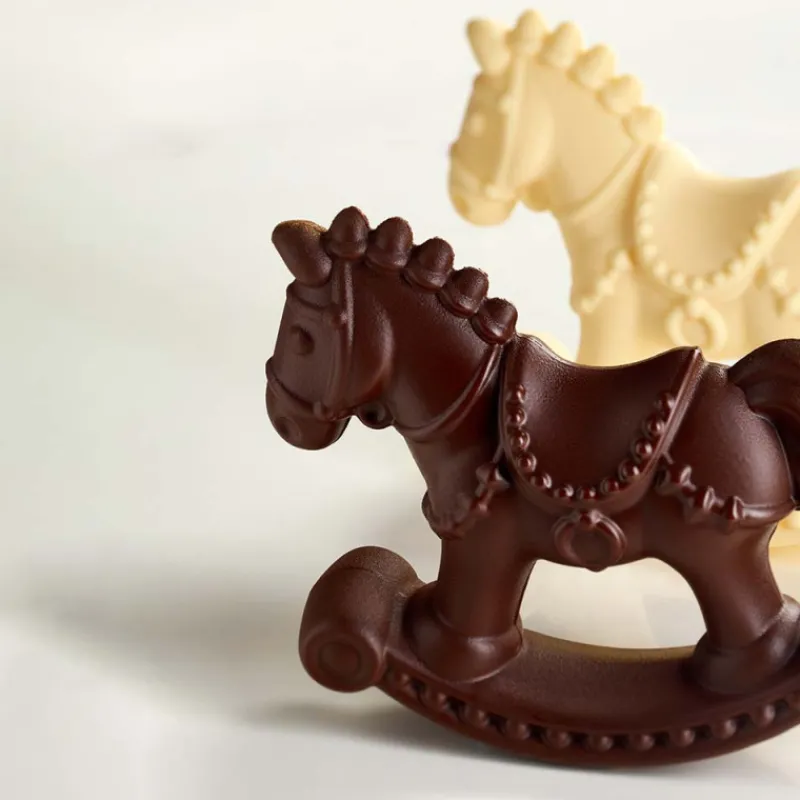 PAVONI Moules À Chocolat|Moule Chocolat Cheval à Bascule 17,5 x 5,5 cm x H 15,5 cm (x2)