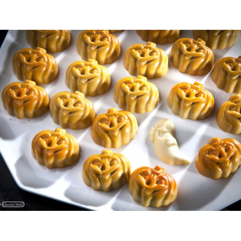 CHOCOLATE WORLD Moules À Chocolat|Moule Chocolat Citrouille 35x29mm (x24)
