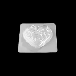 PAVONI Moules À Chocolat|Moule Chocolat Cœur Baroque 15 cm x H 6,5 cm (x2)