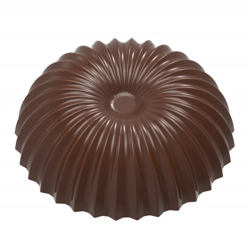 CHOCOLATE WORLD Moules À Chocolat|Moule Chocolat Demi Sphère Plissée Evasée 46,5 mm (x10)