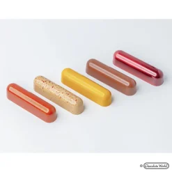 CHOCOLATE WORLD Moules À Chocolat|Moule Chocolat Eclair Snack Bar 7,8 x 1,9 cm (x12)