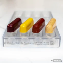 CHOCOLATE WORLD Moules À Chocolat|Moule Chocolat Eclair Snack Bar 7,8 x 1,9 cm (x12)