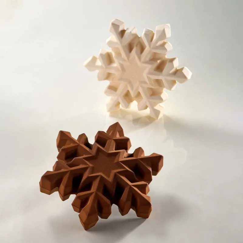 PAVONI Moules À Chocolat|Moule Chocolat Flocon de Neige 16 x 18 cm x H 4,5 cm (x2)