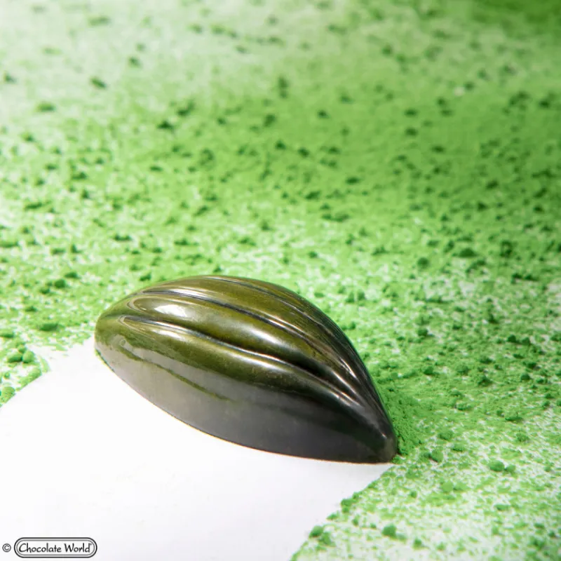 CHOCOLATE WORLD Moules À Chocolat|Moule Chocolat Fève de Cacao 6 lignes 4,8 x 2,1 cm (x21)