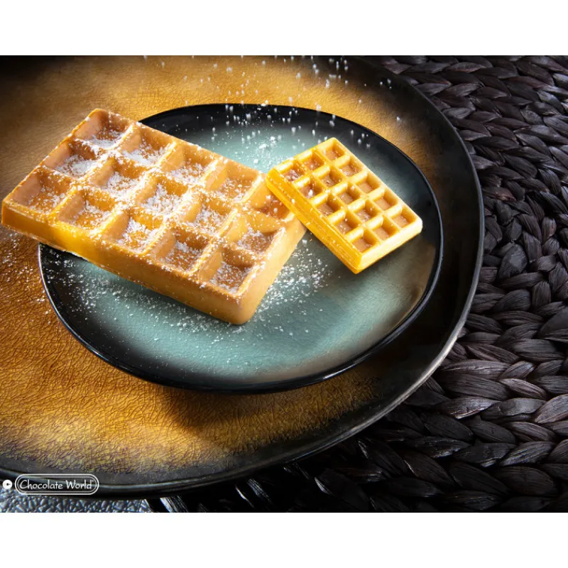 CHOCOLATE WORLD Moules À Chocolat|Moule Chocolat Gaufre de Bruxelles 103,5 mm (x3)