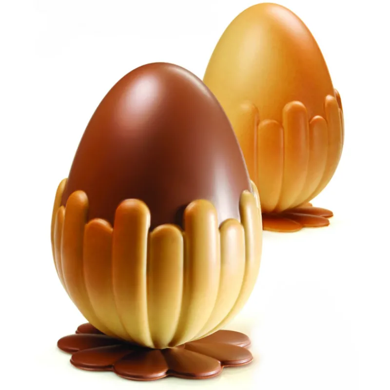 PAVONI Moules À Chocolat|Moule Chocolat Oeuf Fleur Ø 15 x H 20 cm (x2)