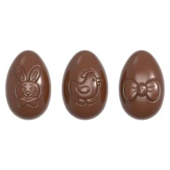 CHOCOLATE WORLD Moules À Chocolat|Moule Chocolat Oeuf Motifs Pâques 6,2 cm (x12)