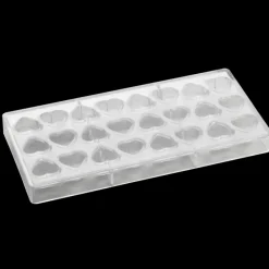 PAVONI Moules À Chocolat|Moule Chocolat Polycarbonate Praline Cœur 2,5 x 2,8 x H 1,6 cm (x24)