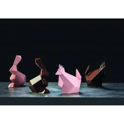 PAVONI Moules À Chocolat|Moule Chocolat Poule Origami 17 x 10,5 cm x H 15 cm (x2)