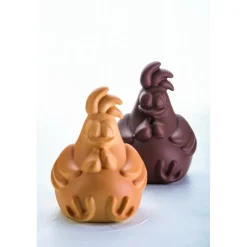 PAVONI Moules À Chocolat|Moule Chocolat Poule Rafael 13,8 x 13,2 cm x H 18 cm (x2)