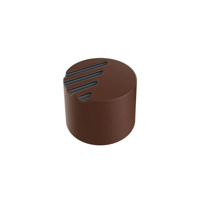 POP CHOCOLAT Moules À Chocolat|Moule Chocolat Pralines Cylindriques Striées Ø25 mm (x28)