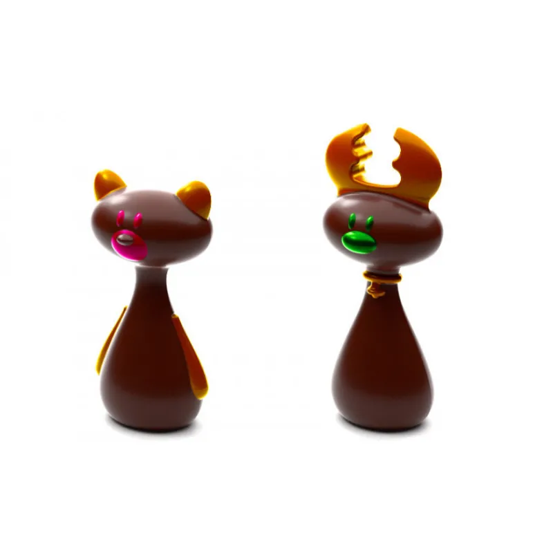 POP CHOCOLAT Moules À Chocolat|Moule Chocolat Renne et Ours de Noël (x4)