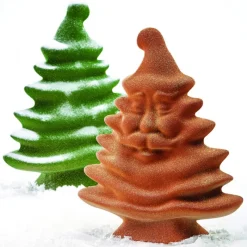 PAVONI Moules À Chocolat|Moule Chocolat Sapin de Noël Vivant 16 x 7,5 cm x H 20 cm (x2)