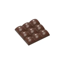 CHOCOLATE WORLD Moules À Chocolat|Moule Chocolat Tablette 9 Carrés Bombés 79,5 mm (x3)