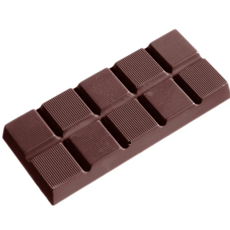CHOCOLATE WORLD Moules À Chocolat|Moule Chocolat Tablette 10 Carrés Striés (x5)